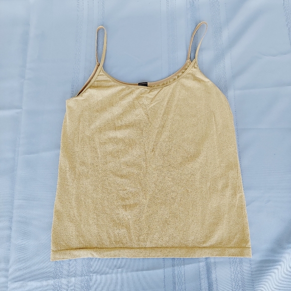 The Limited Gold Metallic Camisole Size Large - Picture 2 of 6